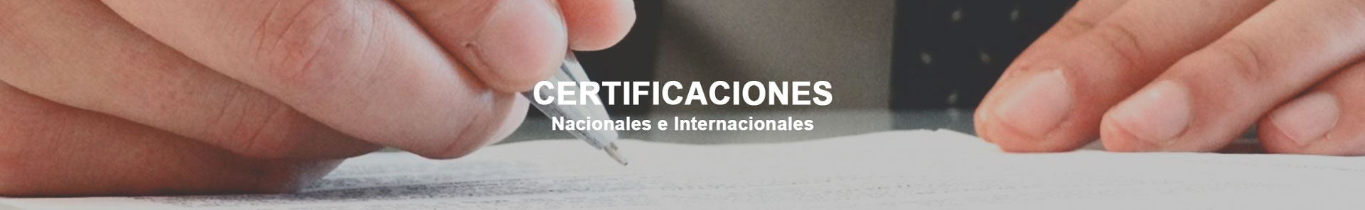 Certificaciones Nacionales e Internacionales